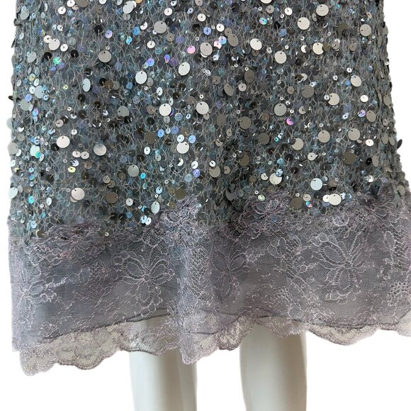 VALENTINO 00's Vintage Dusty Powder Blue Embellished Dress - Picture 7 of 10